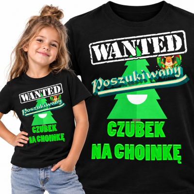 KOSZULKA DZIECIĘCA ŚWIĄTECZNA WANTED POSZUKIWANY